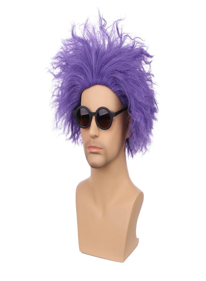 DUDUWIG Kids Purple Wig Child Short Purple Straight Wig Synthetic Wigs Cosplay Hair Wigs - Image 2
